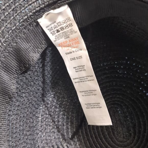 PrettyLittleThing Black Beach / Pool / Sun‎ Hat - Picture 5 of 5